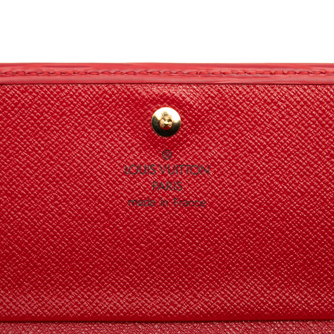 Louis Vuitton Porte Monnaie Billets Tresor Portefeuille Épi Rouge – vue 5 – GABY PARIS
