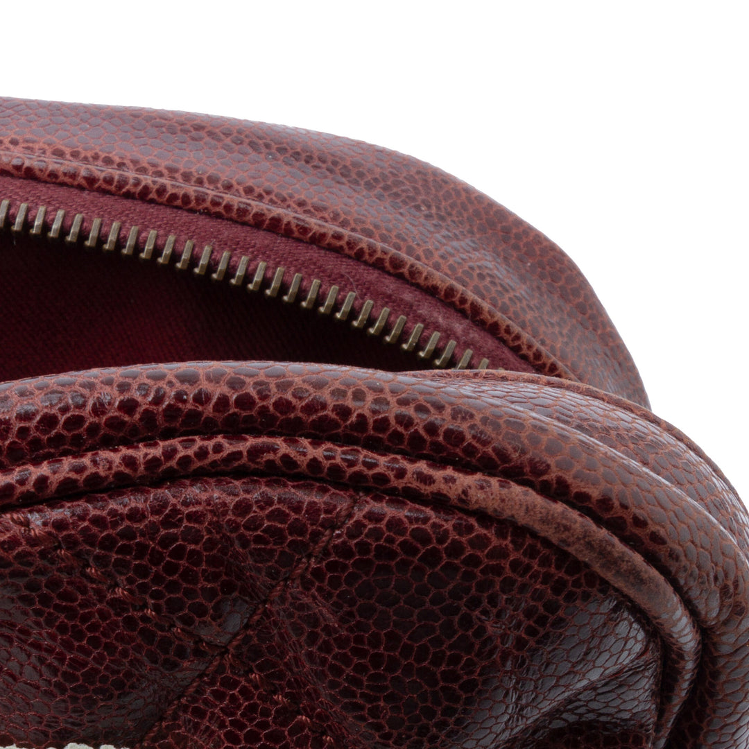 Chanel Large Matelassé Glazed Caviar Shiva à rabat