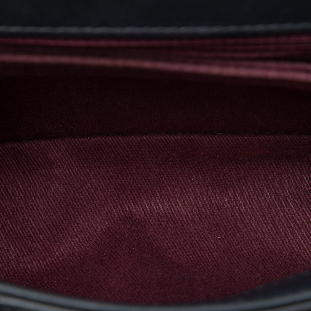 Chevron vieilli Coco sac à Mini Cuir de veau Noir