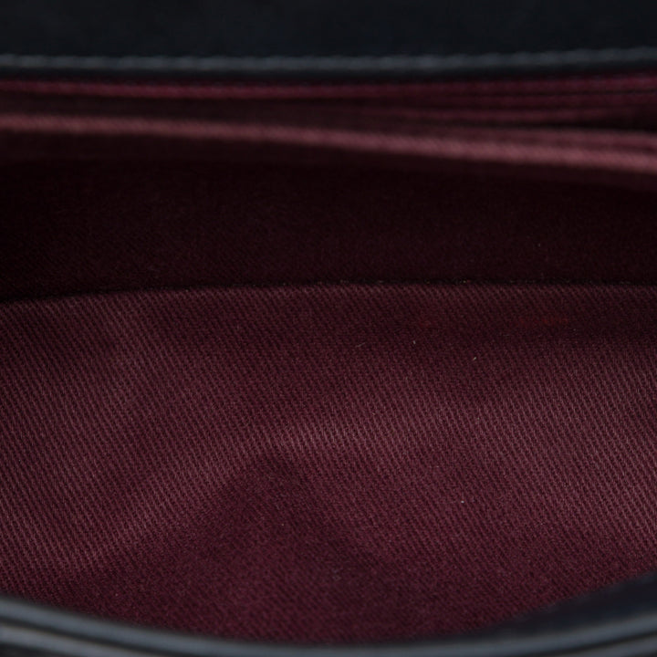 Chevron vieilli Coco sac à Mini Cuir de veau Noir