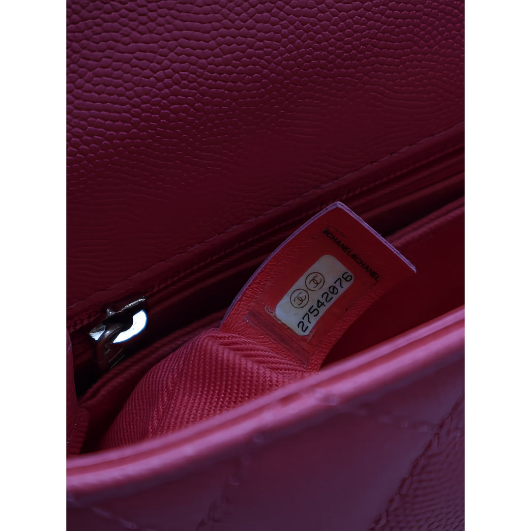 Chanel Sac à main Matelassé Coco à Mini Cuir caviar Rose – vue 11 – GABY PARIS