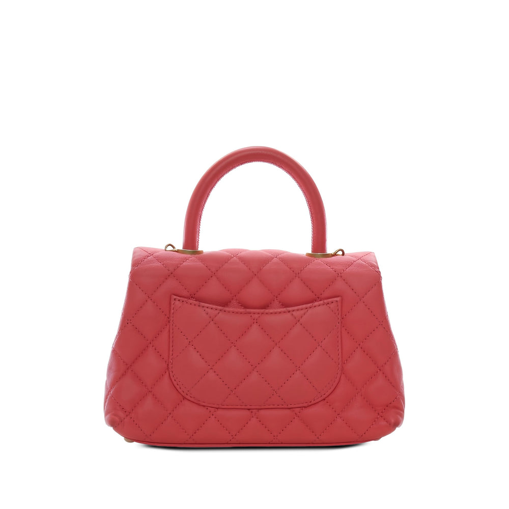 Chanel Sac à main Matelassé Coco à Mini Cuir caviar Rose – vue 2 – GABY PARIS