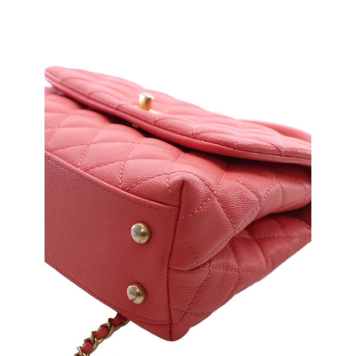Chanel Sac à main Matelassé Coco à Mini Cuir caviar Rose – vue 5 – GABY PARIS