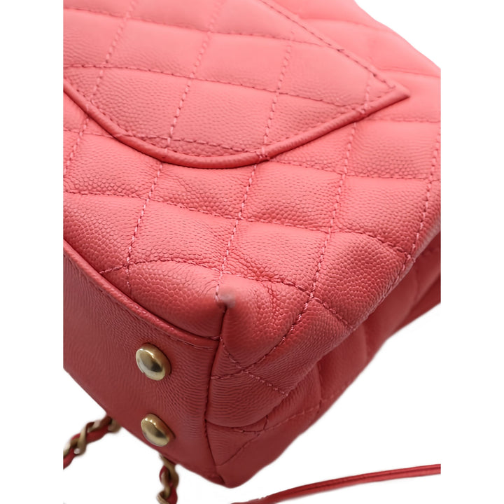 Chanel Sac à main Matelassé Coco à Mini Cuir caviar Rose – vue 7 – GABY PARIS