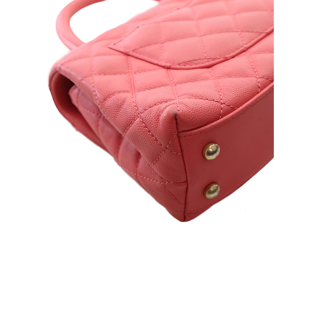 Chanel Sac à main Matelassé Coco à Mini Cuir caviar Rose – vue 9 – GABY PARIS