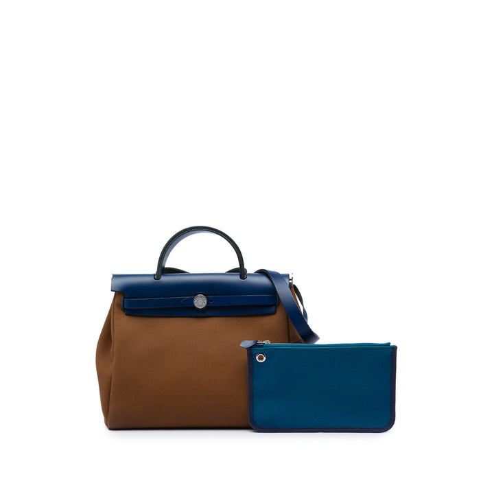 Hermès Sac à main Herbag Zippé Retourne Verso 31 Bleu – vue 7 – GABY PARIS
