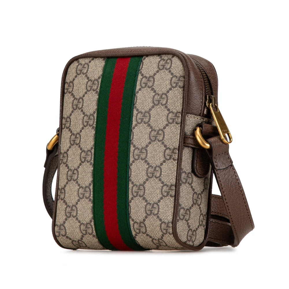 Gucci Mini GG Supreme Ophidia Crossbody Brown - GABY PARIS