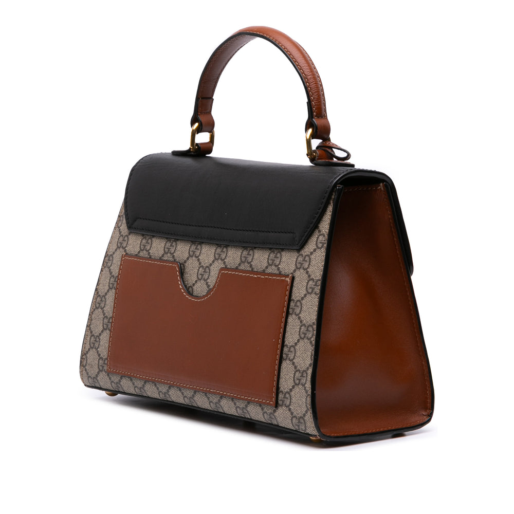Gucci Small GG Supreme Padlock Satchel Marron – GABY PARIS Authentique