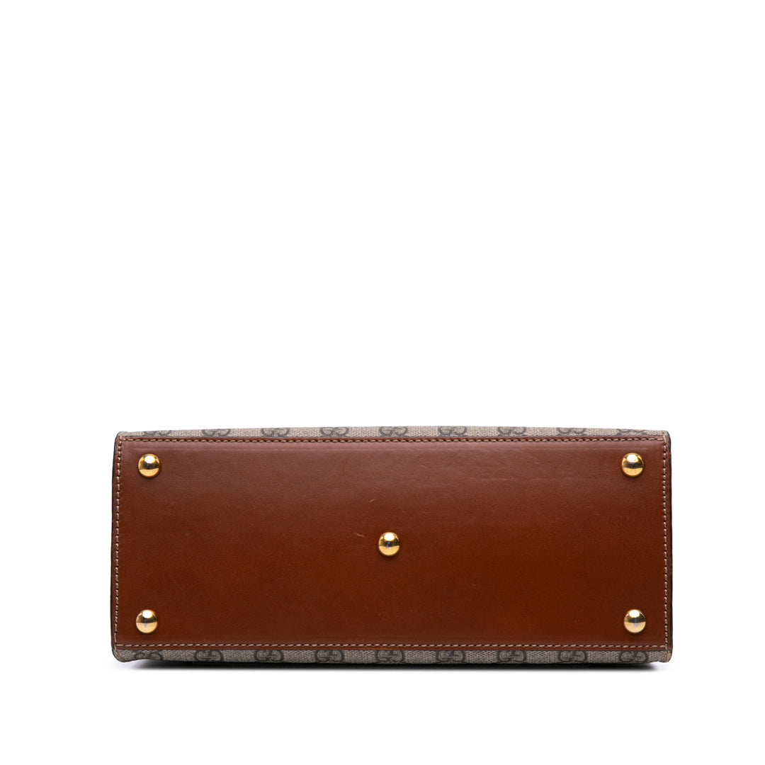 Gucci Small GG Supreme Padlock Satchel Marron – GABY PARIS Authentique