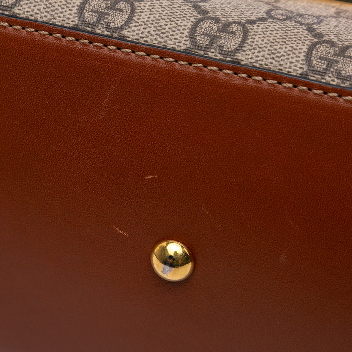 Gucci Small GG Supreme Padlock Satchel Marron – GABY PARIS Authentique