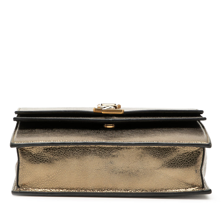 Saint Laurent Medium Metallic Cuir Monogram Sulpice Sac porté croisé