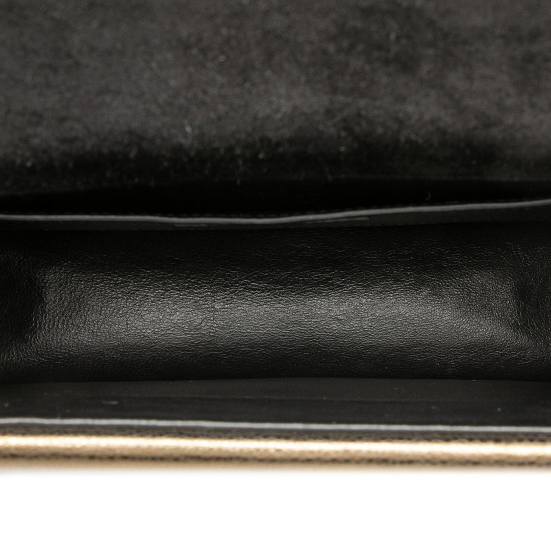 Saint Laurent Medium Metallic Cuir Monogram Sulpice Sac porté croisé