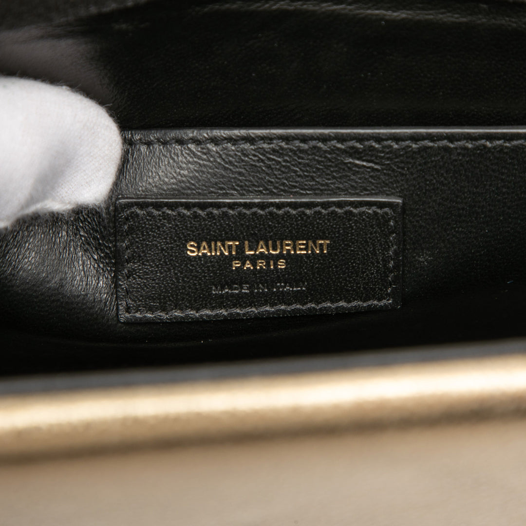 Saint Laurent Medium Metallic Cuir Monogram Sulpice Sac porté croisé
