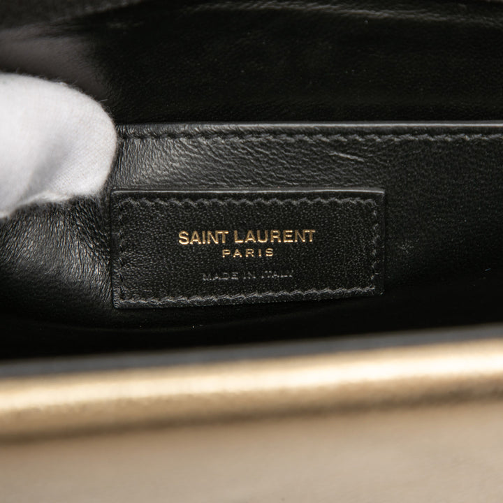 Saint Laurent Medium Metallic Cuir Monogram Sulpice Sac porté croisé