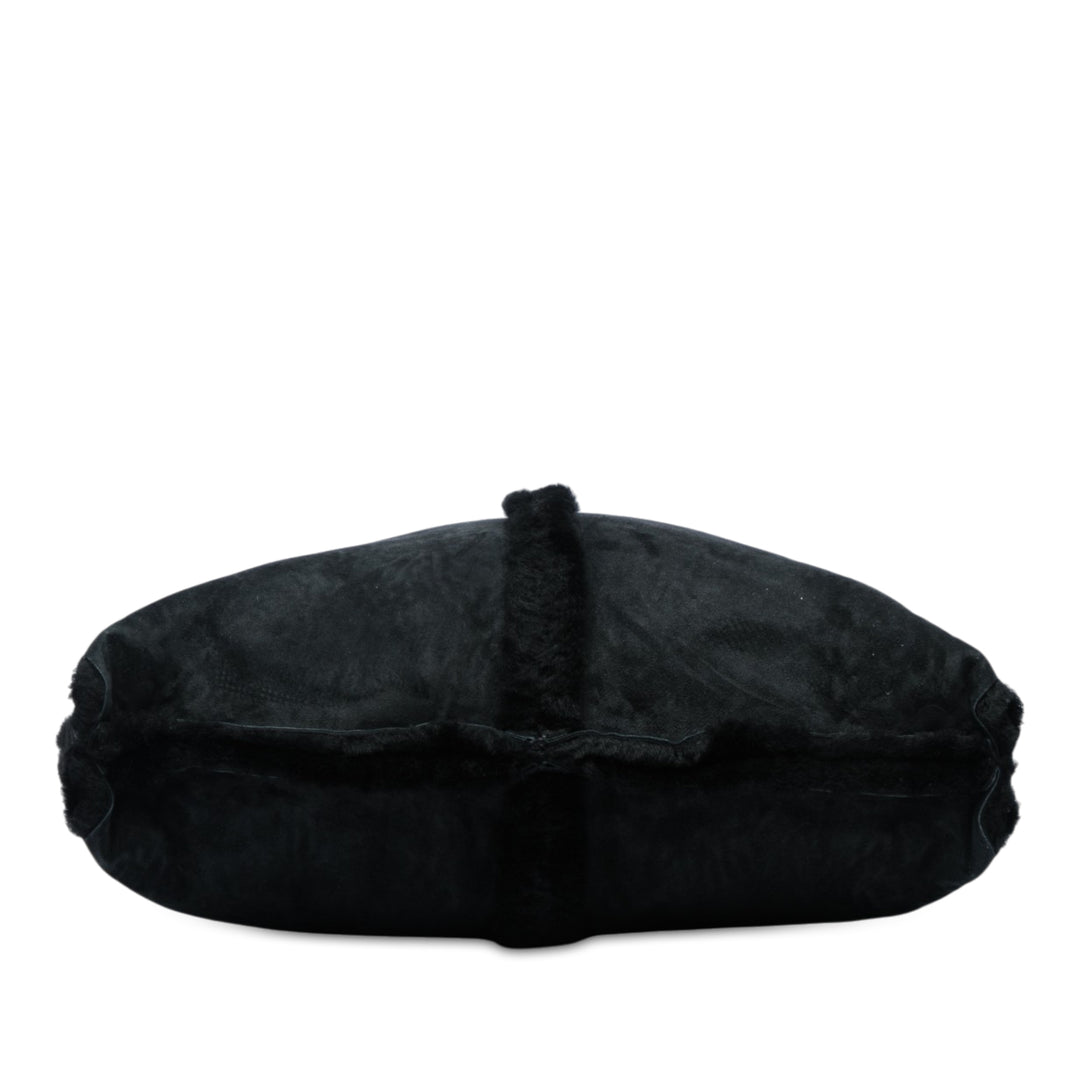 Bottega Veneta Cabas Shearling Bolster Réversible Noir – vue 3 – GABY PARIS