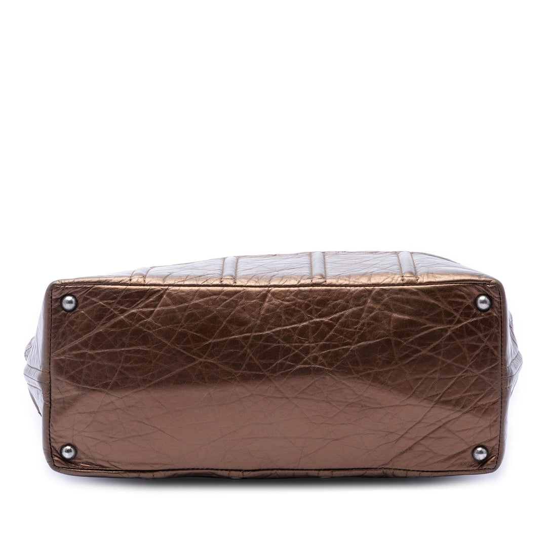 Chanel Distressed Cuir de veau Shopping In Moscow Cabas