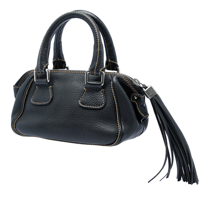 Chanel Cuir de veau grainé Pompon LAX Bowler Sac