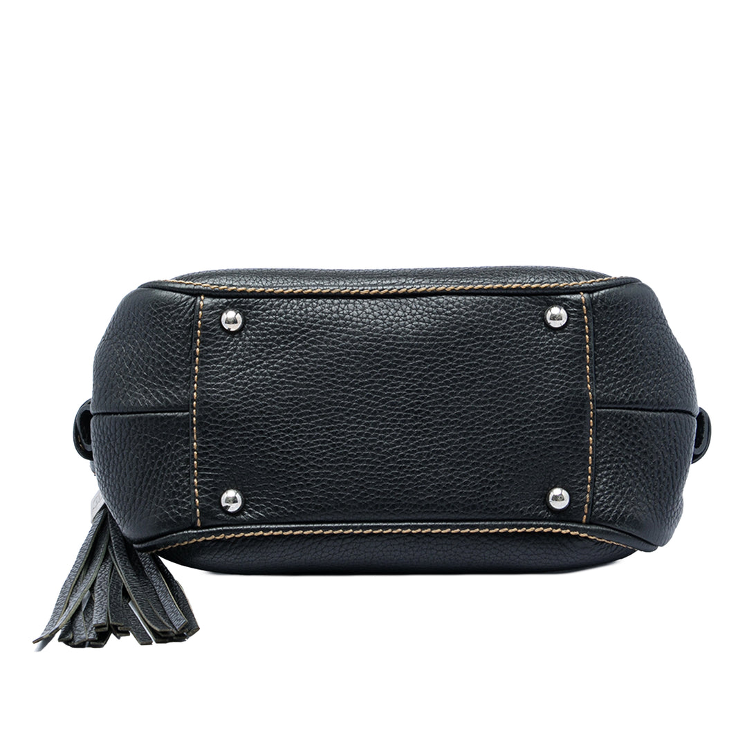 Chanel Cuir de veau grainé Pompon LAX Bowler Sac