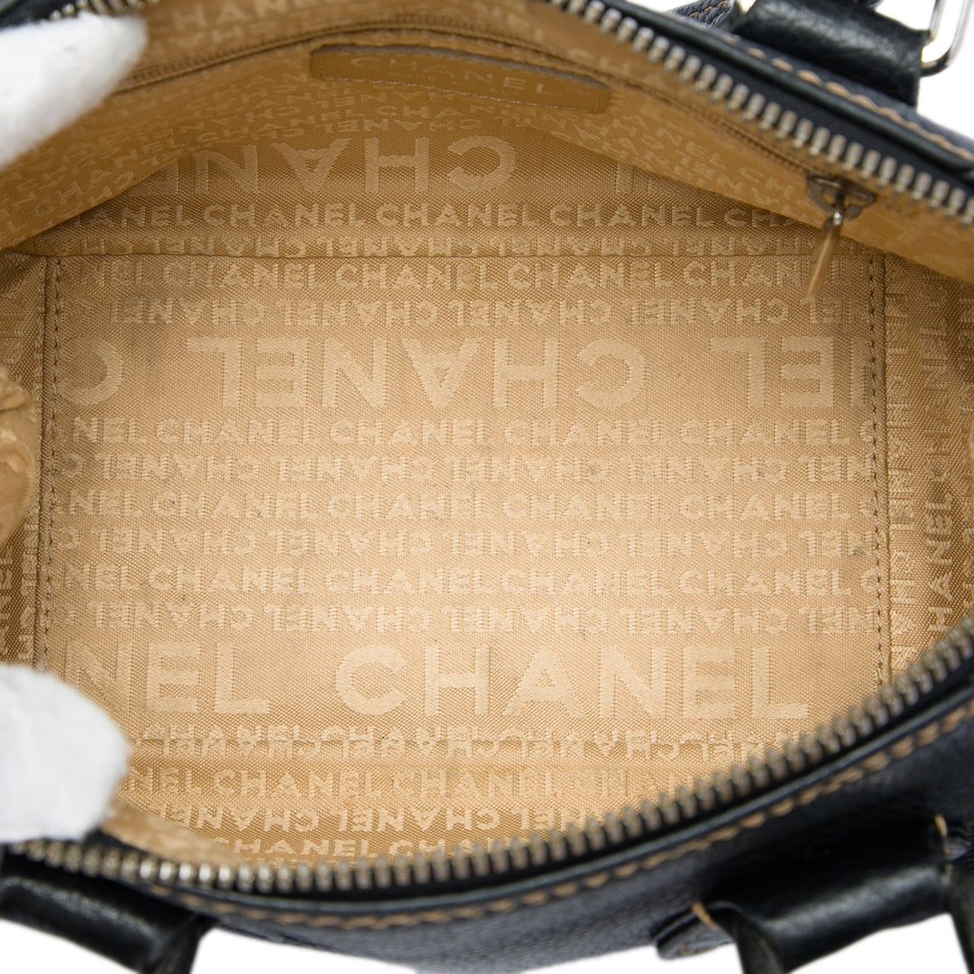 Chanel Cuir de veau grainé Pompon LAX Bowler Sac