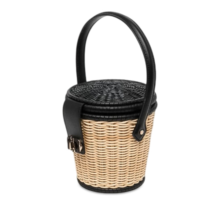 Dior CD Sac seau Osier Noir – vue 2 – GABY PARIS