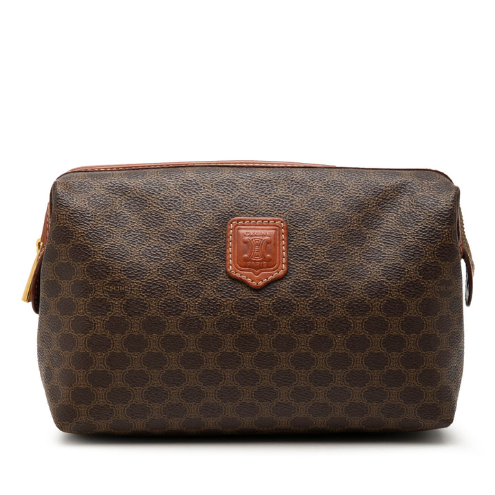 Celine Macadam Coated Toile Cosmetic Pochette