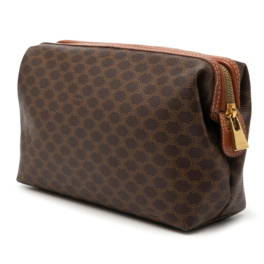 Celine Macadam Coated Toile Cosmetic Pochette
