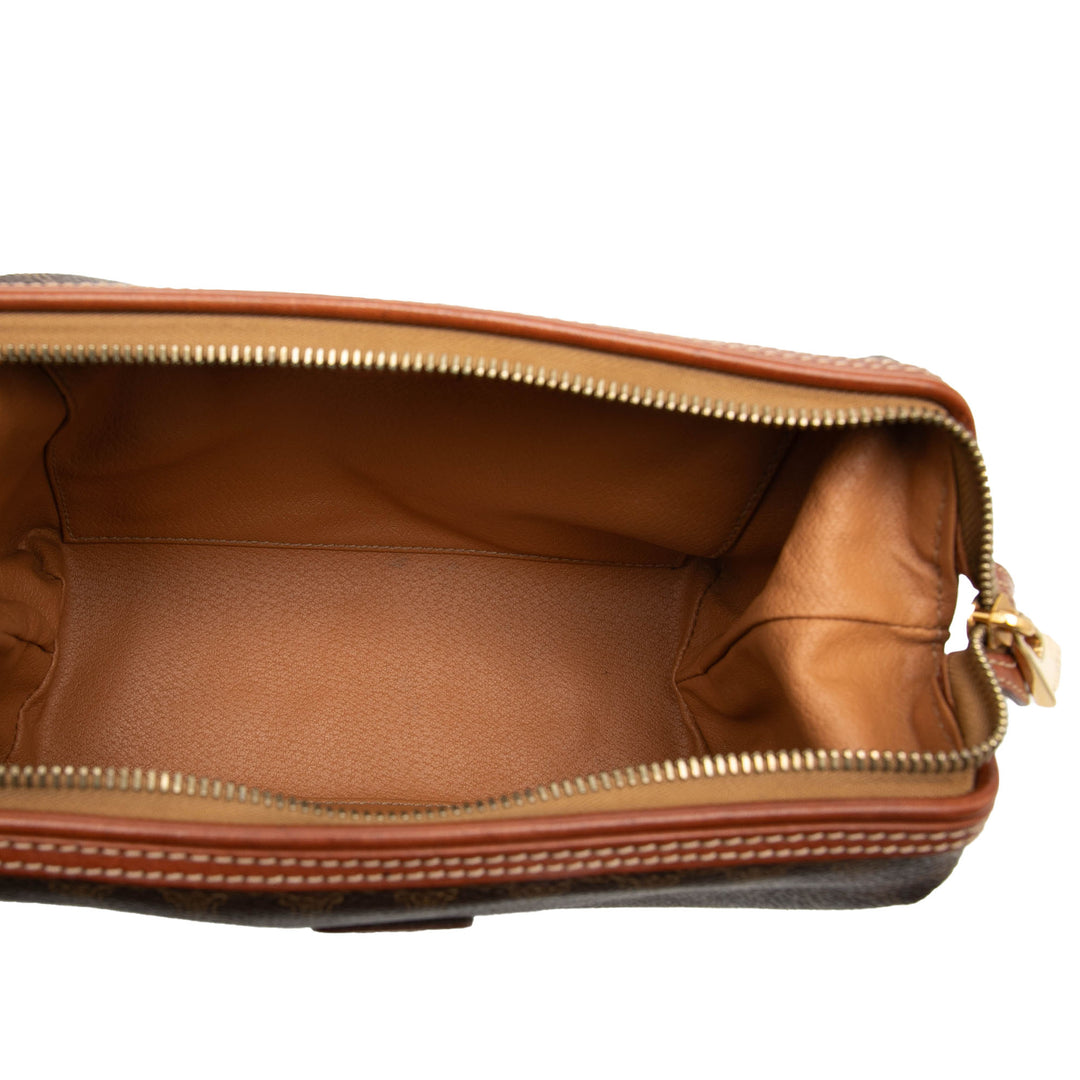 Celine Macadam Coated Toile Cosmetic Pochette