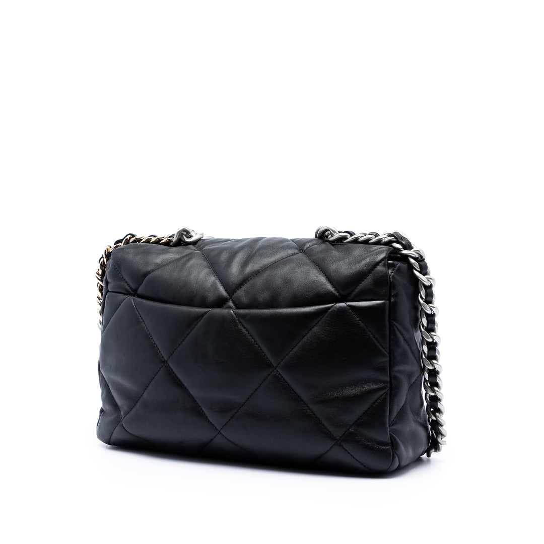 Chanel 19 à rabat Grand Cuir d'agneau