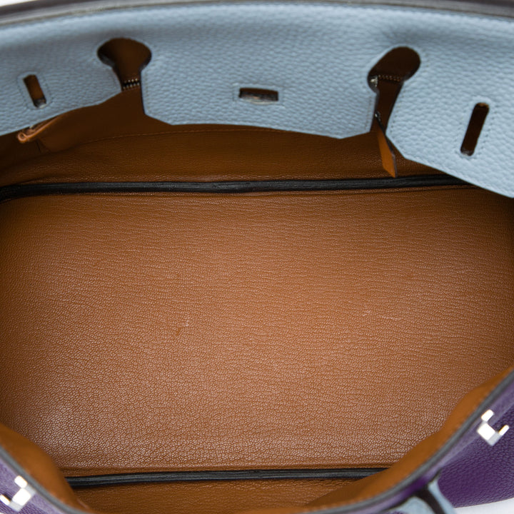 Hermès Sac à main Arlequin Birkin Retourne 30 Clémence Gris – vue 4 – GABY PARIS
