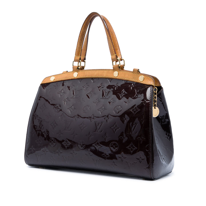 Louis Vuitton Brea MM Cuir verni Monogram Violet – vue 2 – GABY PARIS