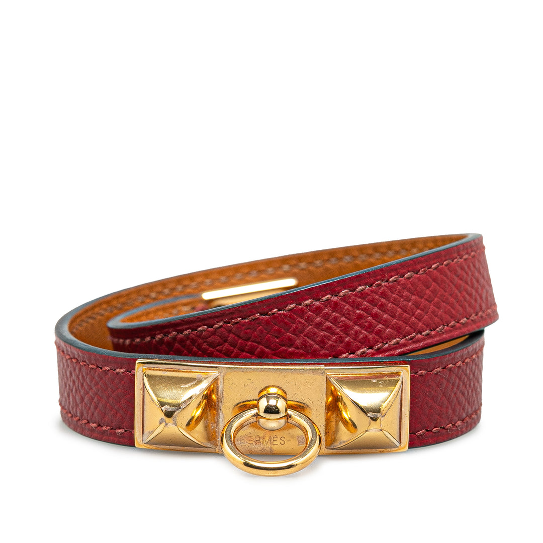 Epsom Rivale Double Tour Bracelet Red - Gaby Paris