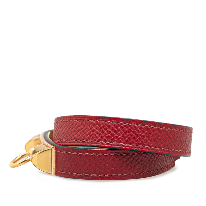 Epsom Rivale Double Tour Bracelet Red - Gaby Paris