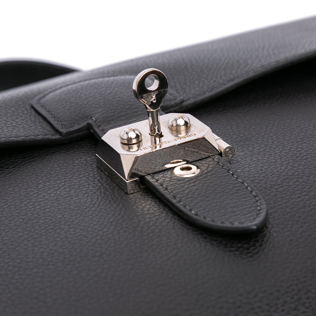 Hermès Togo Sac A Depeches 38 Noir – GABY PARIS Authentique