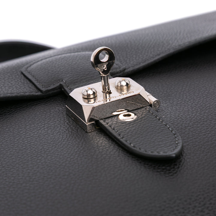 Hermès Togo Sac A Depeches 38 Noir – GABY PARIS Authentique