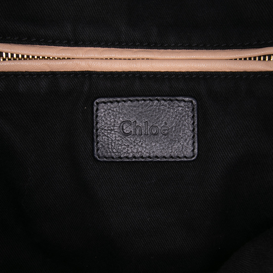 Medium Pebbled Leather Paraty Satchel Black - Gaby Paris
