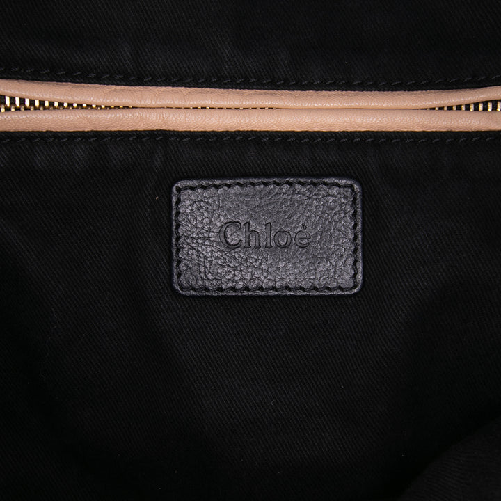 Medium Pebbled Leather Paraty Satchel Black - Gaby Paris