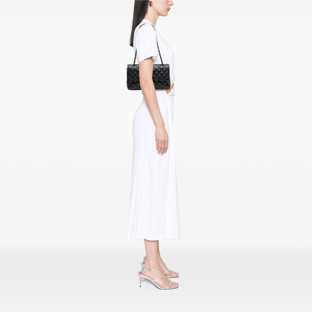 Medium Classic Lambskin Double Flap Black - Gaby Paris
