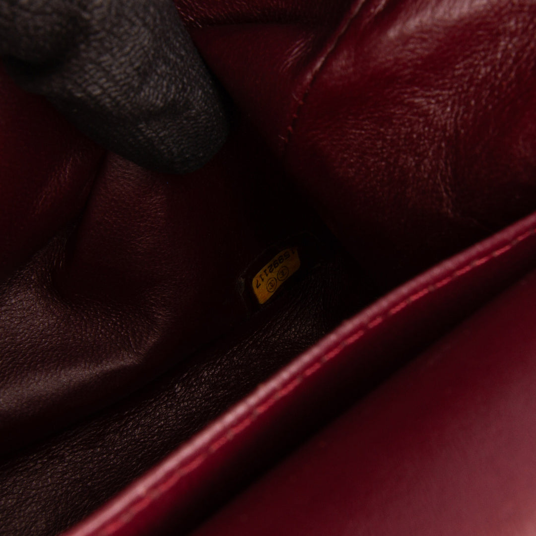 Medium Classic Lambskin Double Flap Black - Gaby Paris