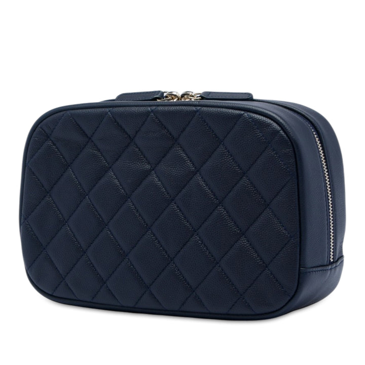 Chanel Large Matelassé Caviar Curvy Cosmetic Pochette