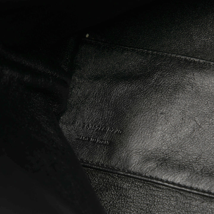 Saint Laurent Croc Embossed Cuir Tag Hobo Bag Noir – GABY PARIS Authentique