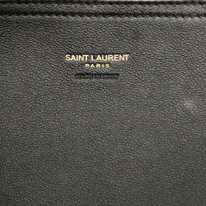 Saint Laurent Croc Embossed Cuir Tag Hobo Bag Noir – GABY PARIS Authentique