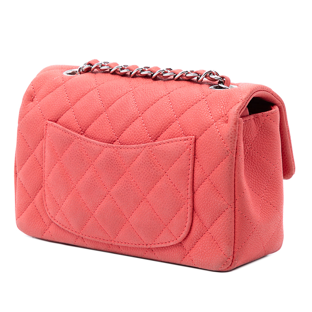 Chanel Classic Rectangulaire Rabat simple Mini Cuir caviar