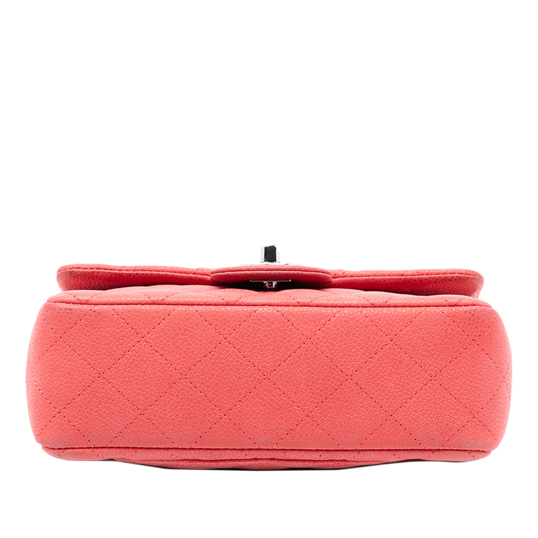 Chanel Classic Rectangulaire Rabat simple Mini Cuir caviar
