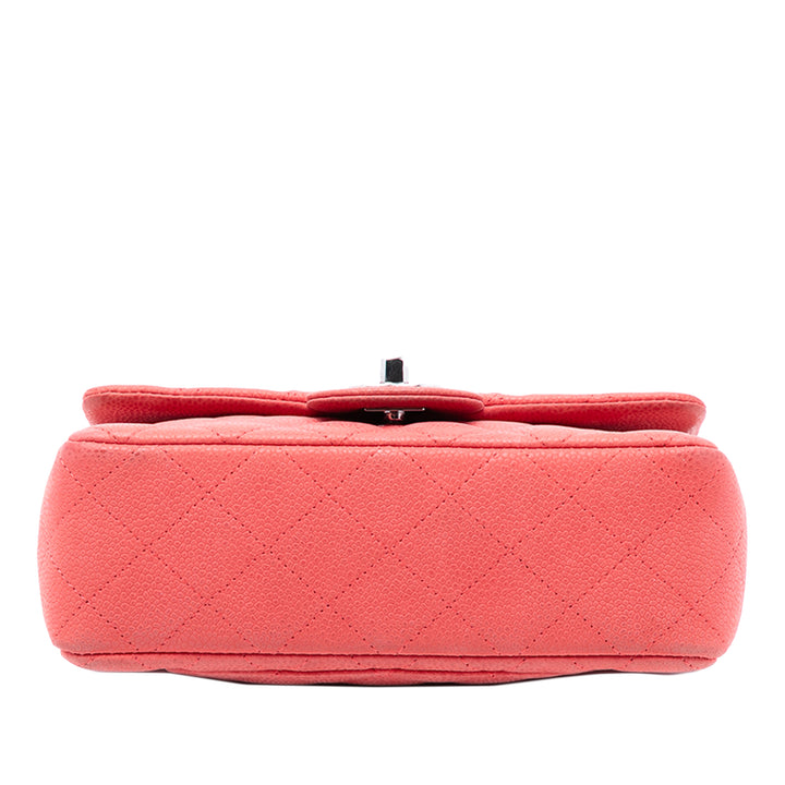 Chanel Classic Rectangulaire Rabat simple Mini Cuir caviar