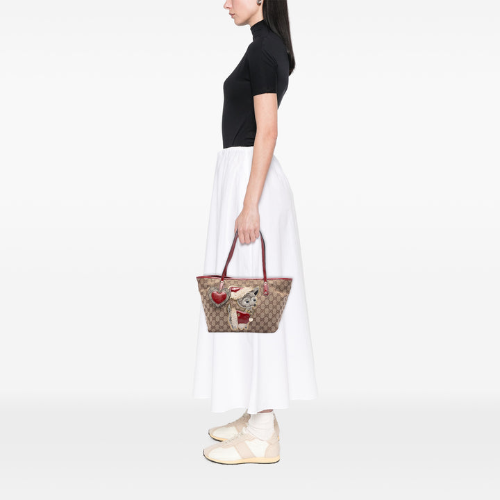 Gucci Small GG Toile Brando Guccioli Holiday Chihuahua Cabas