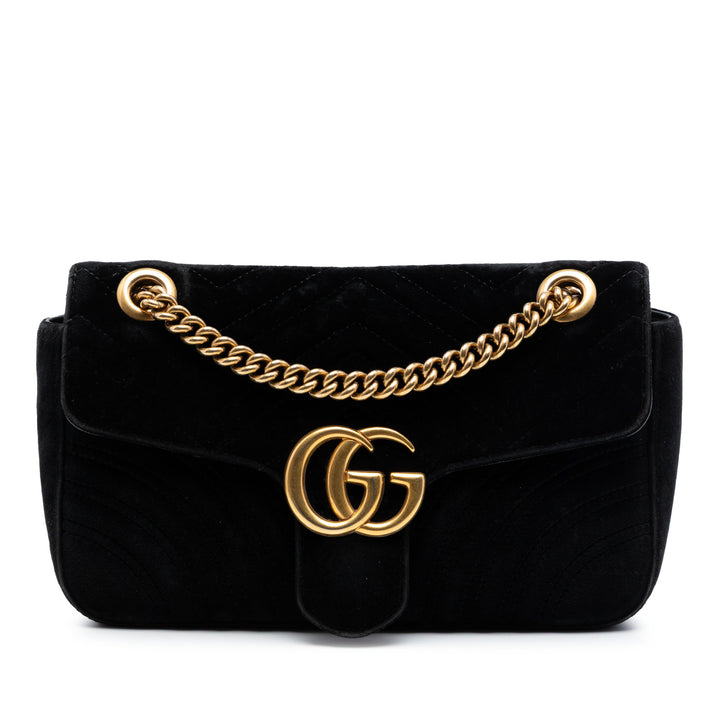 Gucci Medium GG Marmont Matelasse Velours Sac bandoulière