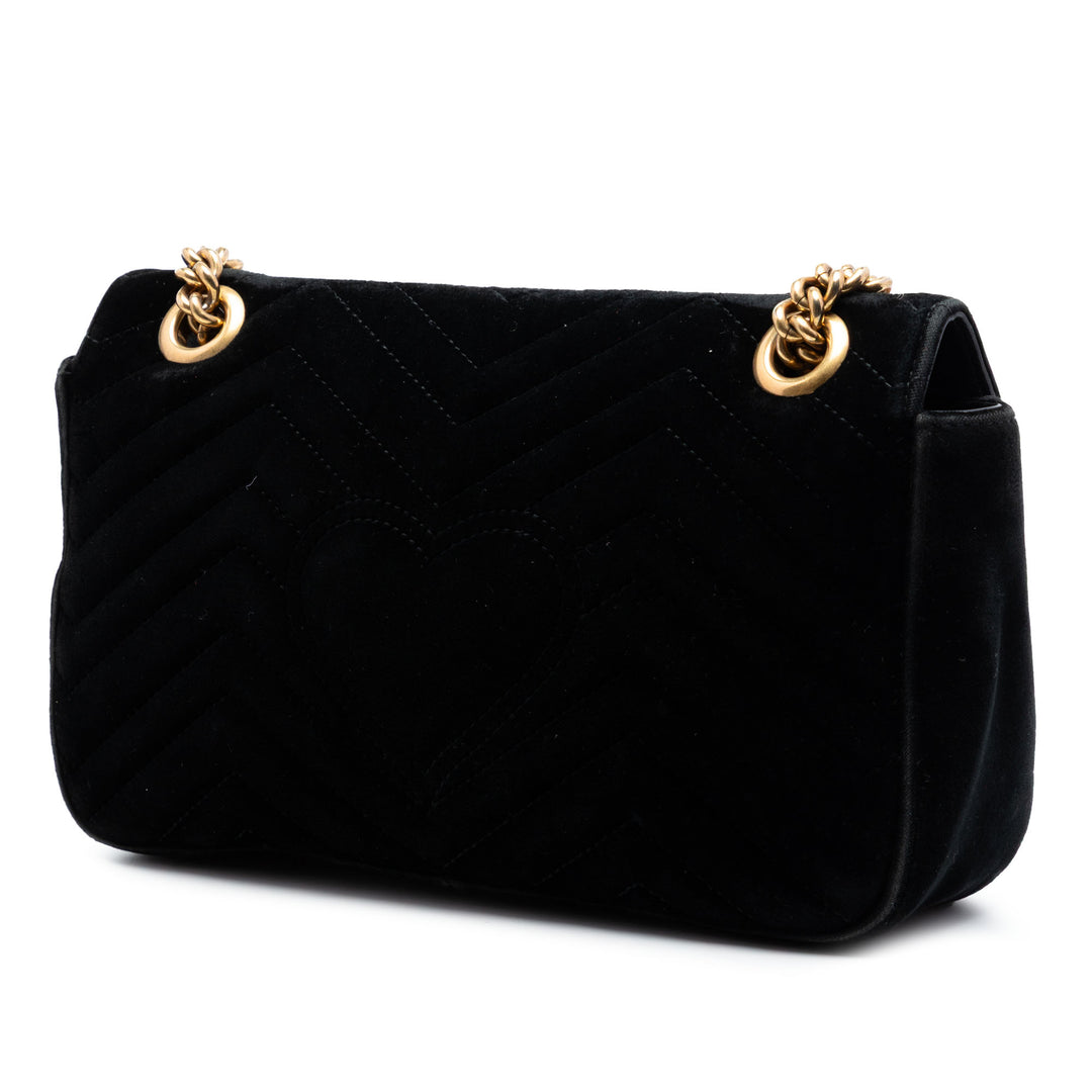 Gucci Medium GG Marmont Matelasse Velours Sac bandoulière