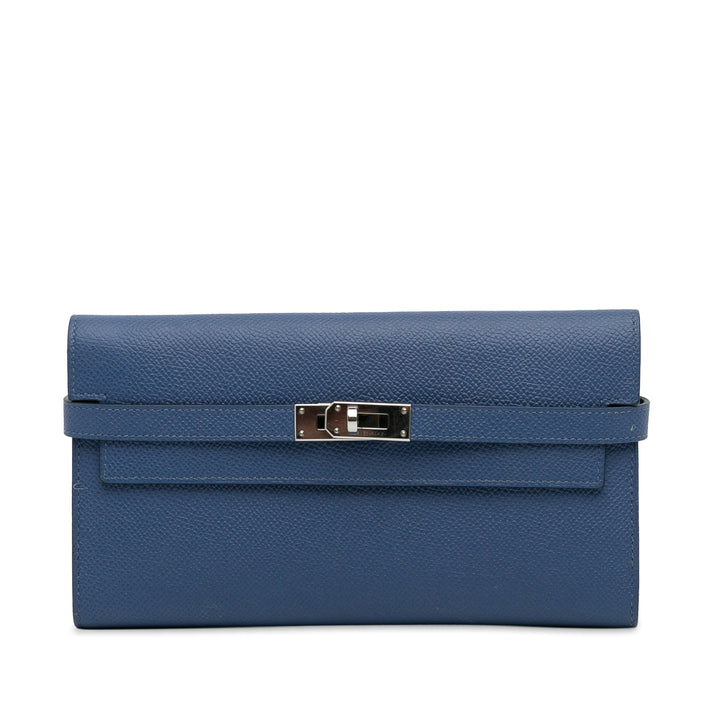 Epsom Classic Kelly Wallet Blue - Gaby Paris