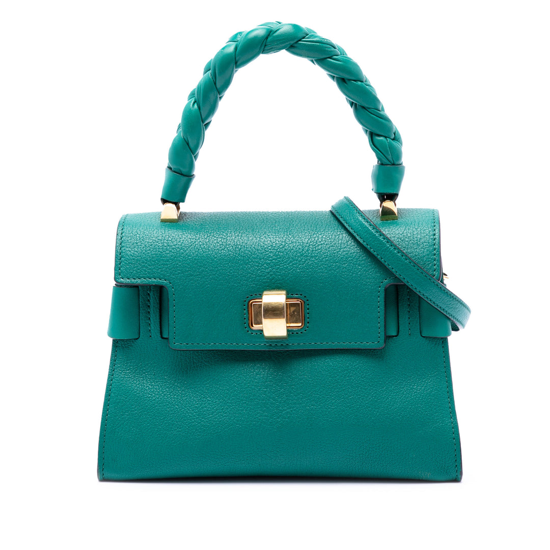 Miu Miu Mini Cuir de chèvre Madras Click sac à anse supérieure