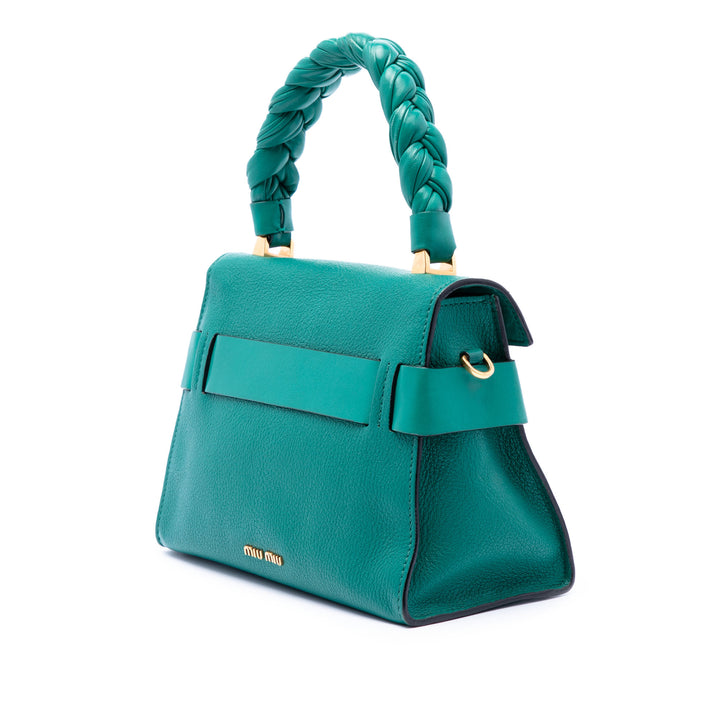 Miu Miu Mini Cuir de chèvre Madras Click sac à anse supérieure